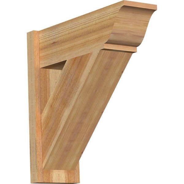 Ekena Millwork 8 in. x 24 in. x 24 in. Western Red Cedar Traditional Traditional Rough Sawn Outlooker