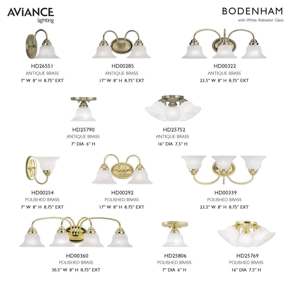 Polished Brass 3-Light Flush Mount with White Alabaster Glass