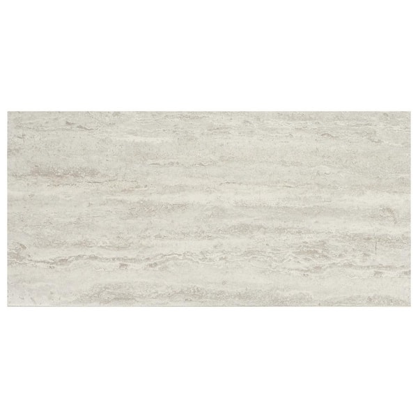 Marazzi Stonehollow 12 in. x 24 in. Mist Glazed Porcelain Floor and Wall Tile Sample