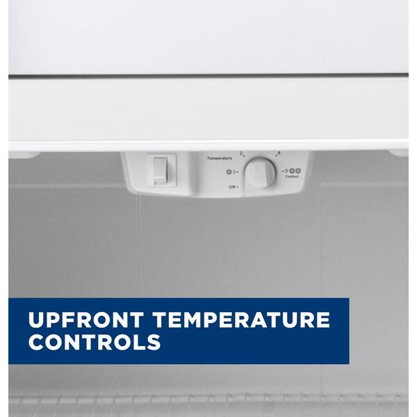 Ge 16 6 Cu Ft Top Freezer Refrigerator In Bisque Energy Star Gte17dtnrcc The Home Depot