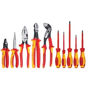 1,000V High Leverage Industrial Insulated Plier Set & Case (10-Piece)