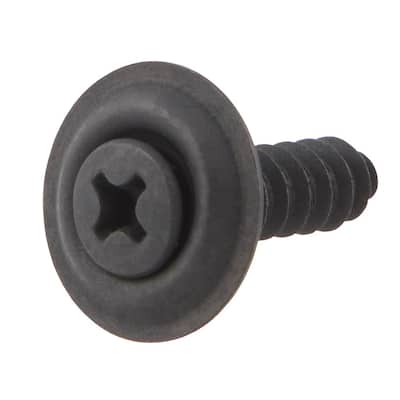 10x3/4 in. Black Oval Head Phillips Drive Sheet Metal Screw 2-Pieces