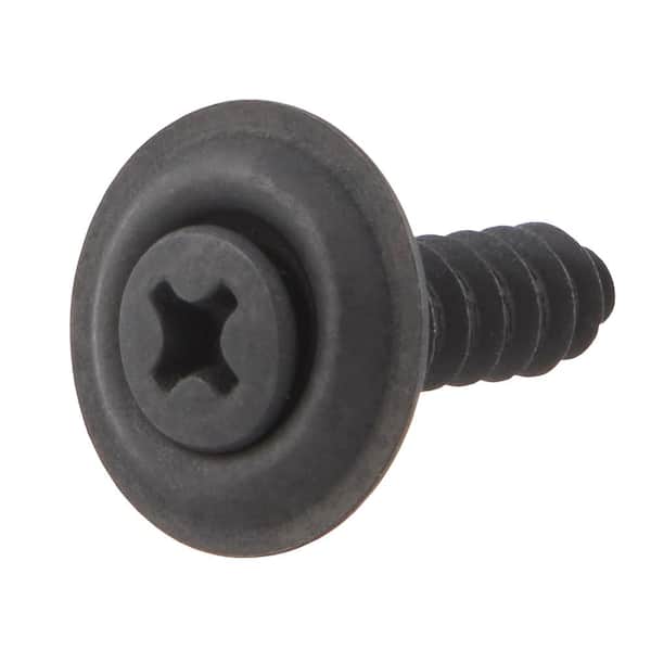 10x3/4 in. Black Oval Head Phillips Drive Sheet Metal Screw 2-Pieces