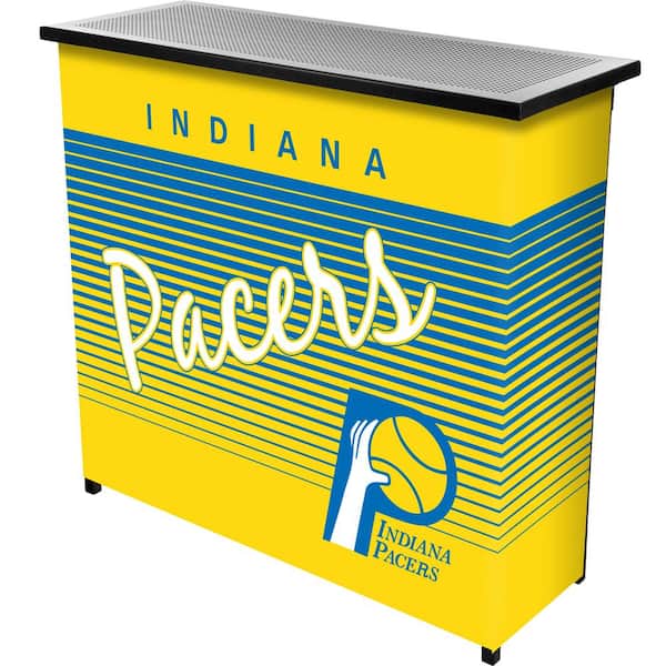 Unbranded Indiana Pacers Hardwood Classics Yellow 36 in. Portable Bar
