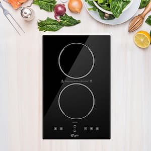 12 in. Electric Modular Induction Cooktop Smooth Surface in Black with 2 Elements
