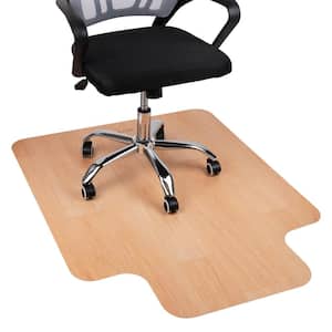 Office Chair Mat Brown 48 in x 36 in Polyethylene Anti-Skid Floor Mat