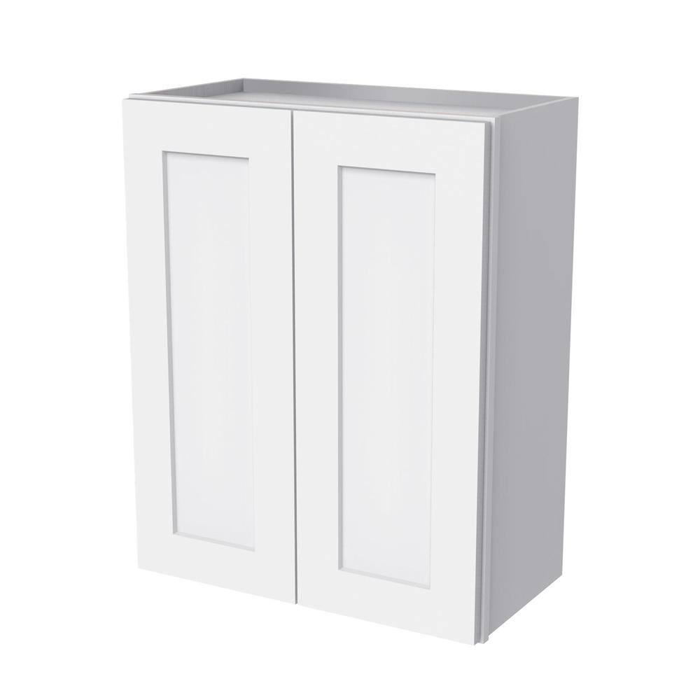 27 in. W x 12 in. D x 30 in. H Ready to Assemble Plywood Wall Kitchen Cabinet in White with Soft Close price history on PriceWatchPro