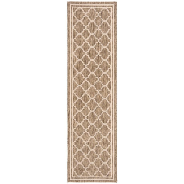 Safavieh Courtyard Brown Bone 2 Ft X, Outdoor Carpet Runners By The Foot Home Depot