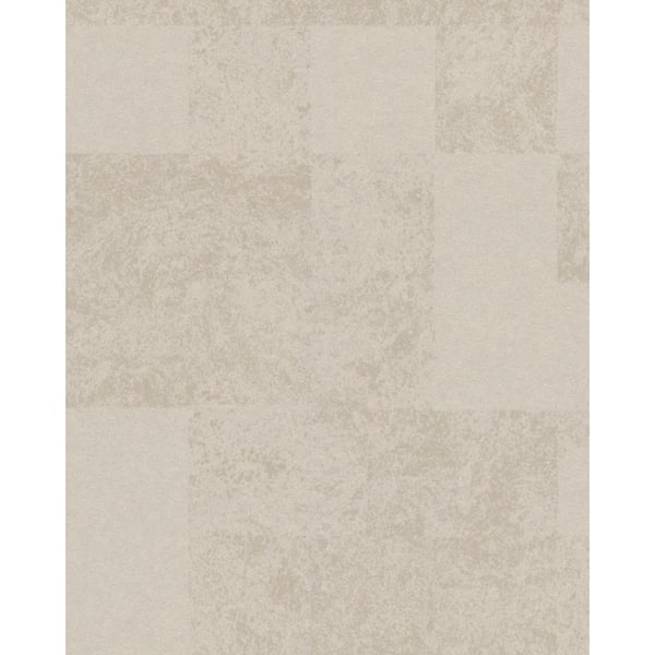Walls Republic Metallic WeatheRed Grid Wallpaper Sand Grey Paper Strippable Roll (Covers 57 sq. ft.)