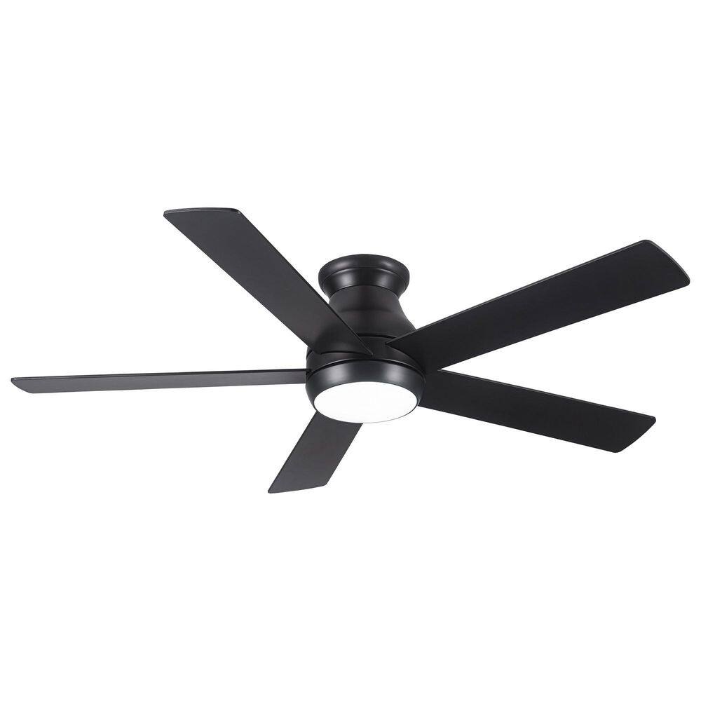 Classic Series 52 in. Smart Indoor White Low Profile 5-Blade Ceiling Fan with Warm Light with Remote Included