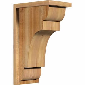 8 in. x 12 in. x 20 in. New Brighton Rough Sawn Western Red Cedar Corbel with Backplate