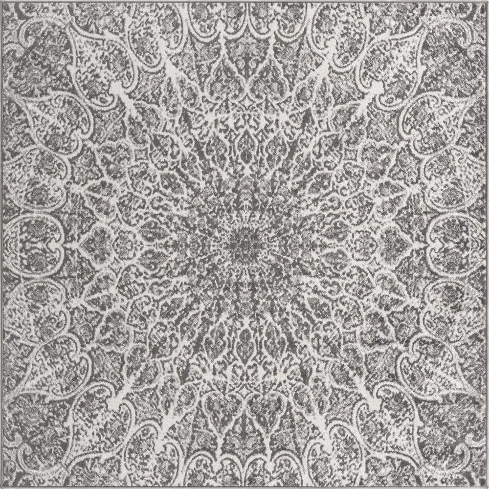 Sofia Grace Dark Gray 6' 0 x 6' 0 Square Rug price history on PriceWatchPro