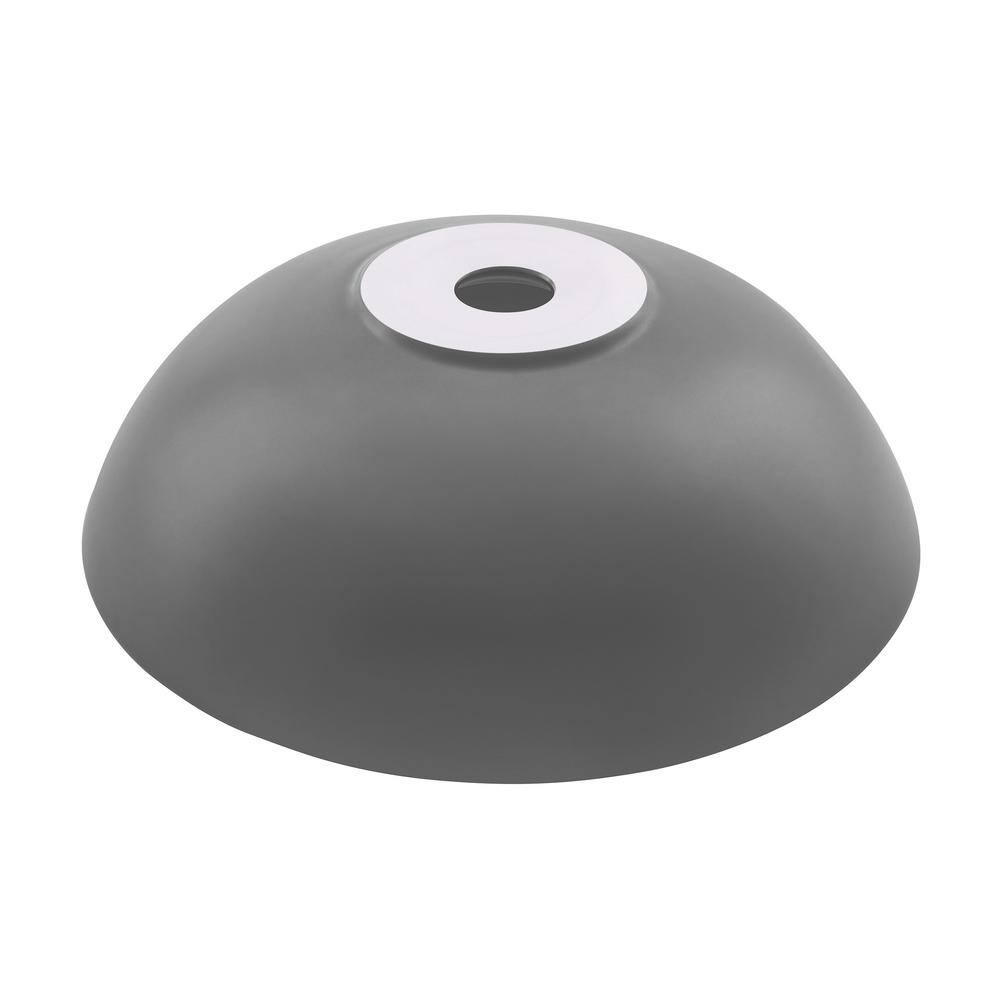 Matte Gray Ceramic 16" Above-Counter Vessel Sink