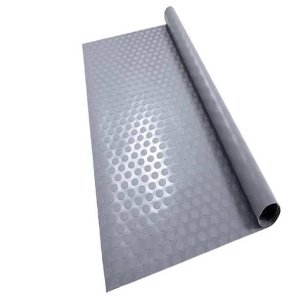 Nitro Coin Garage Floor Mat, Stainless Steel, 7.5 ft. W x 17 ft. L x 0.0433 in. T Garage Roll, 1 Roll, 127.5 sq. ft.