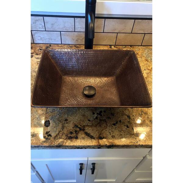 Premier Copper Products Rectangle 17 in. Wired Rim Hammered Premier Copper Products Rectangle 17 in. Wired Rim Hammered