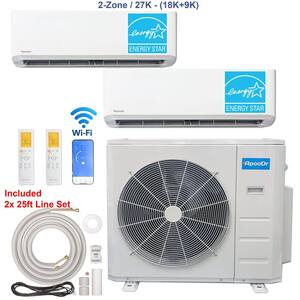 atomi smart Tempestas Smart WiFi 1-Zone 18,000 BTU 21.2 SEER2 Ductless ...
