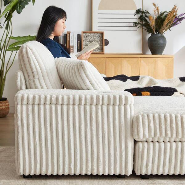 Z-joyee 62.6 in. Square Arm Velvet Mid-Century Modern Straight