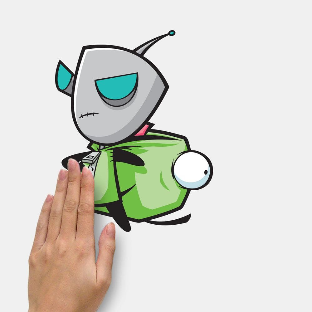 Invader Zim Green and Black Peel and Stick Wall Decals