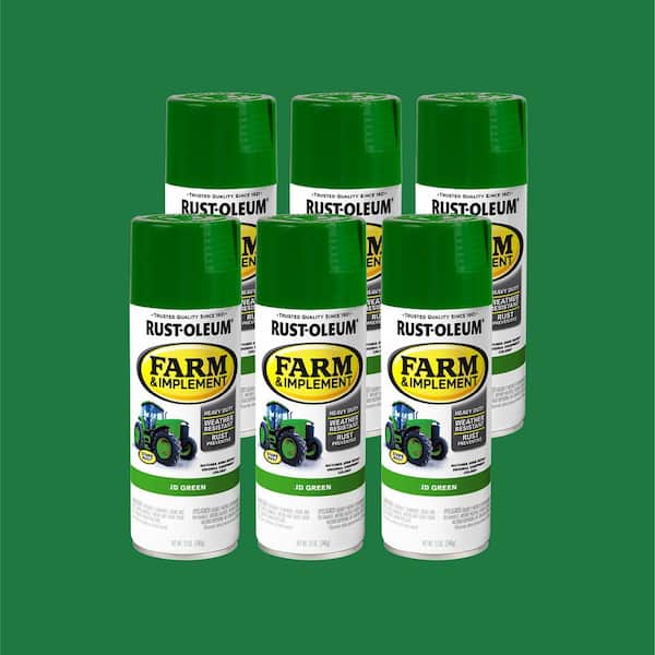 Rust-Oleum 12 oz. Farm & Implement J. D. Green Gloss Enamel Spray Paint (6-Pack)