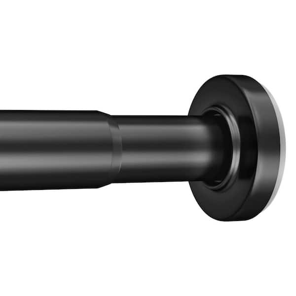 Adjustable Heavy Duty Tension Shower Curtain Rod Rust Proof 16.80 in. L x 2.80 in. W Black Easy Installation Bathroom