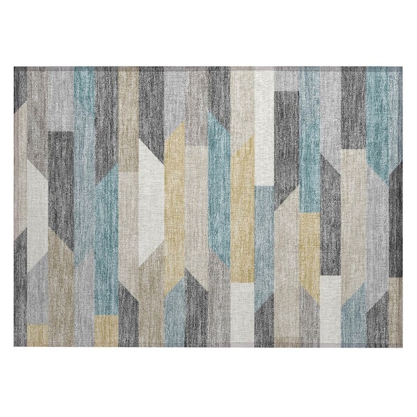 Chantille Machine Washable Indoor/Outdoor Abstract ACN3113 Gray 3 ft. x 4 ft. Area Rug