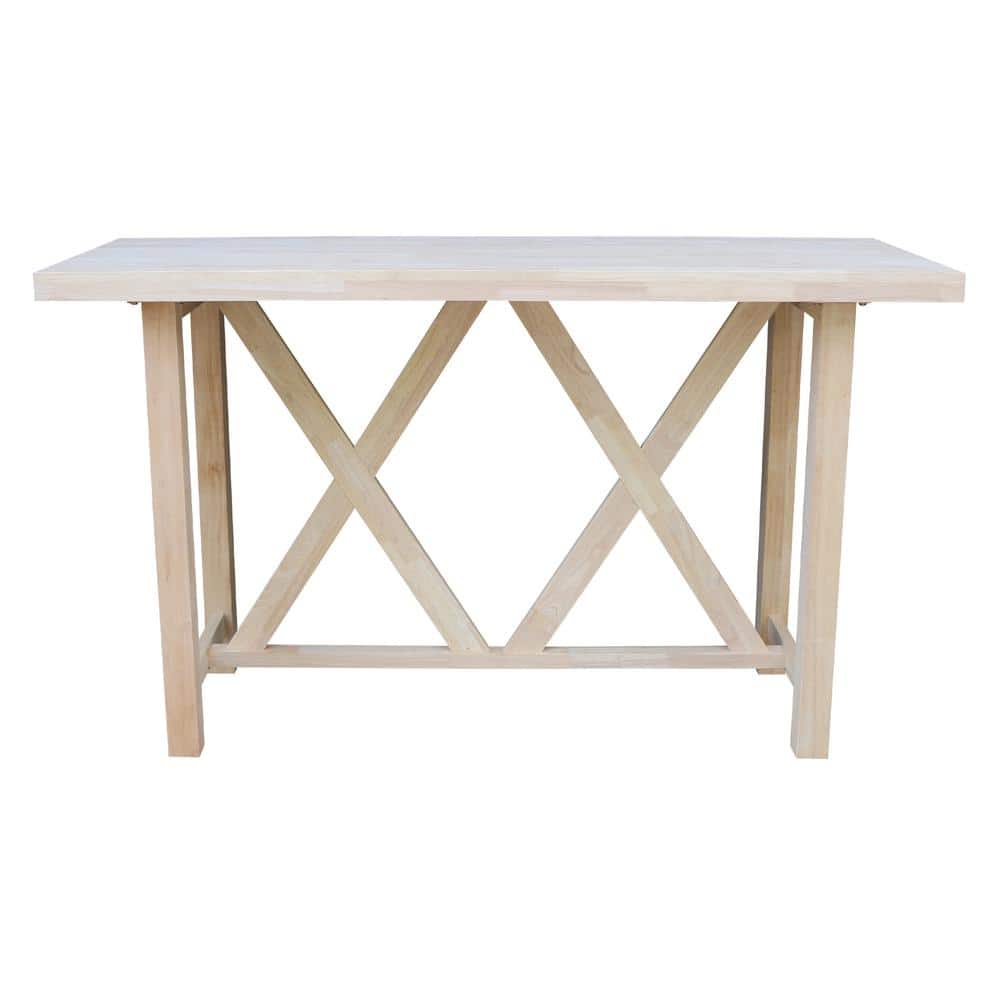 Eco-Friendly Solid Para Wood Bar Height Dining Table