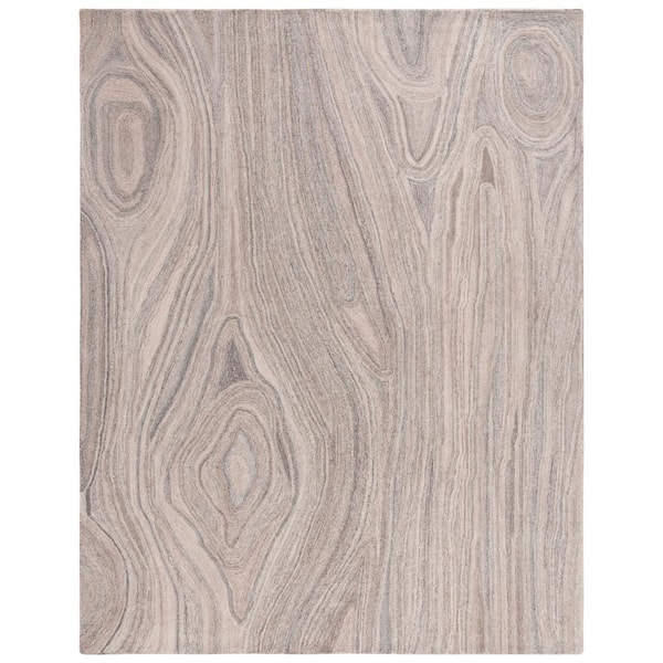 SAFAVIEH Abstract Beige/Gray 8 ft. x 10 ft. Abstract Striped Area Rug