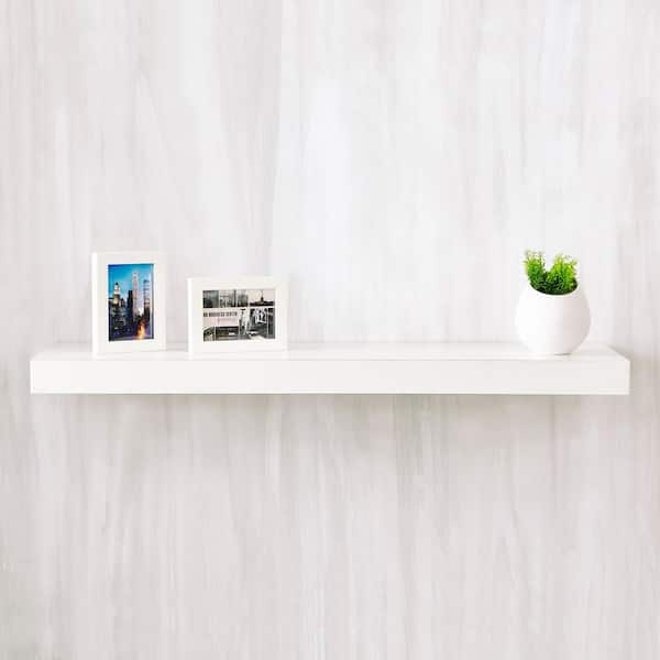Way Basics Positano 36 in. x 2 in. zBoard Paperboard Wall Shelf Decorative Floating Shelf in Natural White