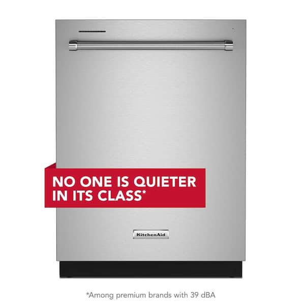 KitchenAid 24 in. PrintShield Stainless Steel Top Control Built-In Tall Tub Dishwasher with Stainless Tub, 39 DBA