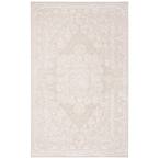 SAFAVIEH Reflection Cream/Ivory 4 ft. x 6 ft. Floral Border Area Rug ...