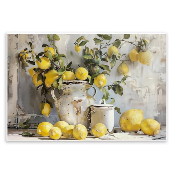 Lemons and Canisters Still Life by Arlington Prints Unframed Food Graphic Art Print 13 in. x 19 in.