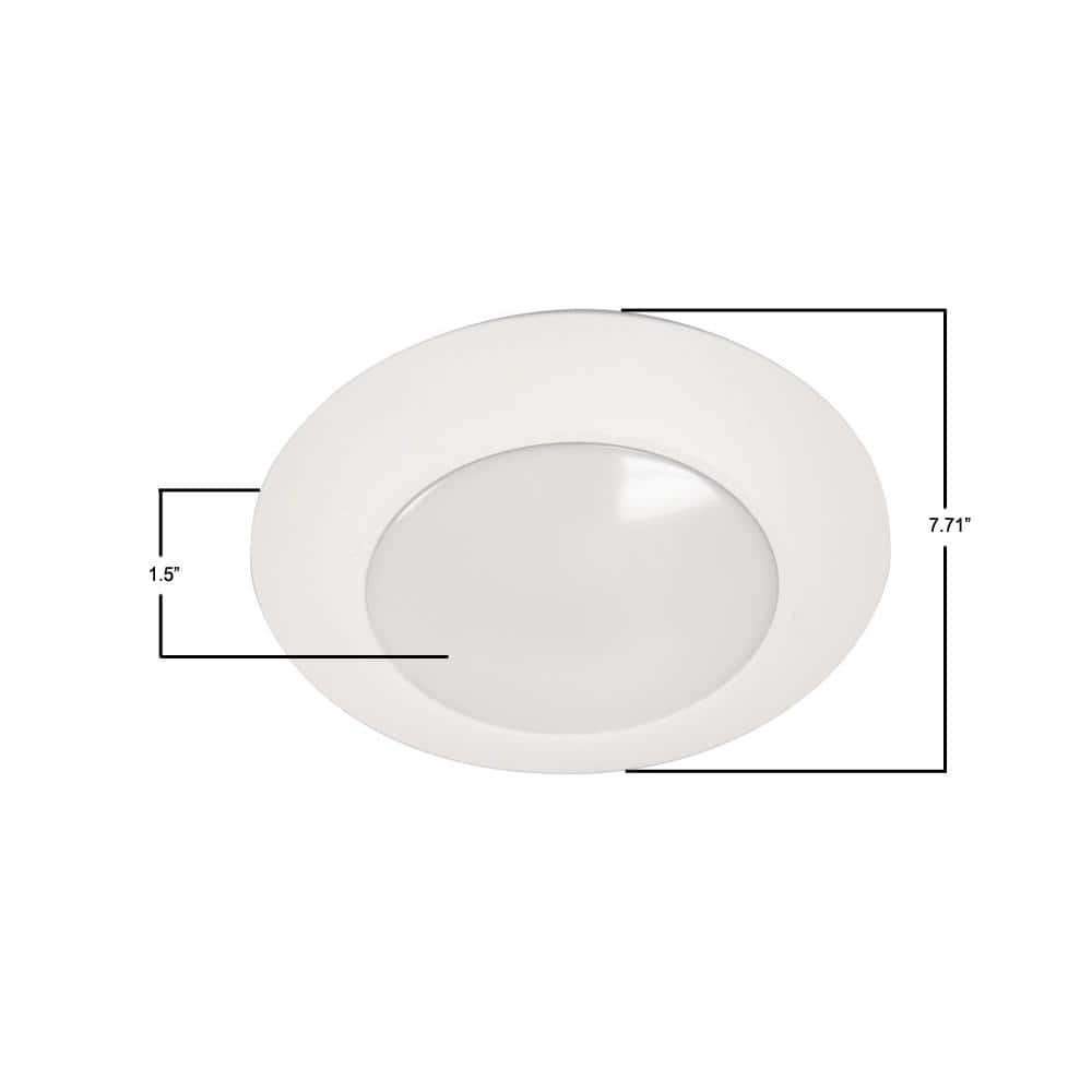6-Inch White Aluminum LED Retrofit Downlight Pack of 6