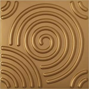 19 5/8 in. x 19 5/8 in. Spiral EnduraWall Decorative 3D Wall Panel, Gold (Covers 2.67 Sq. Ft.)