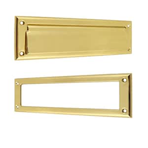 Polished Brass Solid Brass Magazine Mail Slot Set