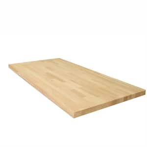 6 ft. L x 39 in. D Unfinished Alder Solid Wood Butcher Block Island Countertop With Eased Edge
