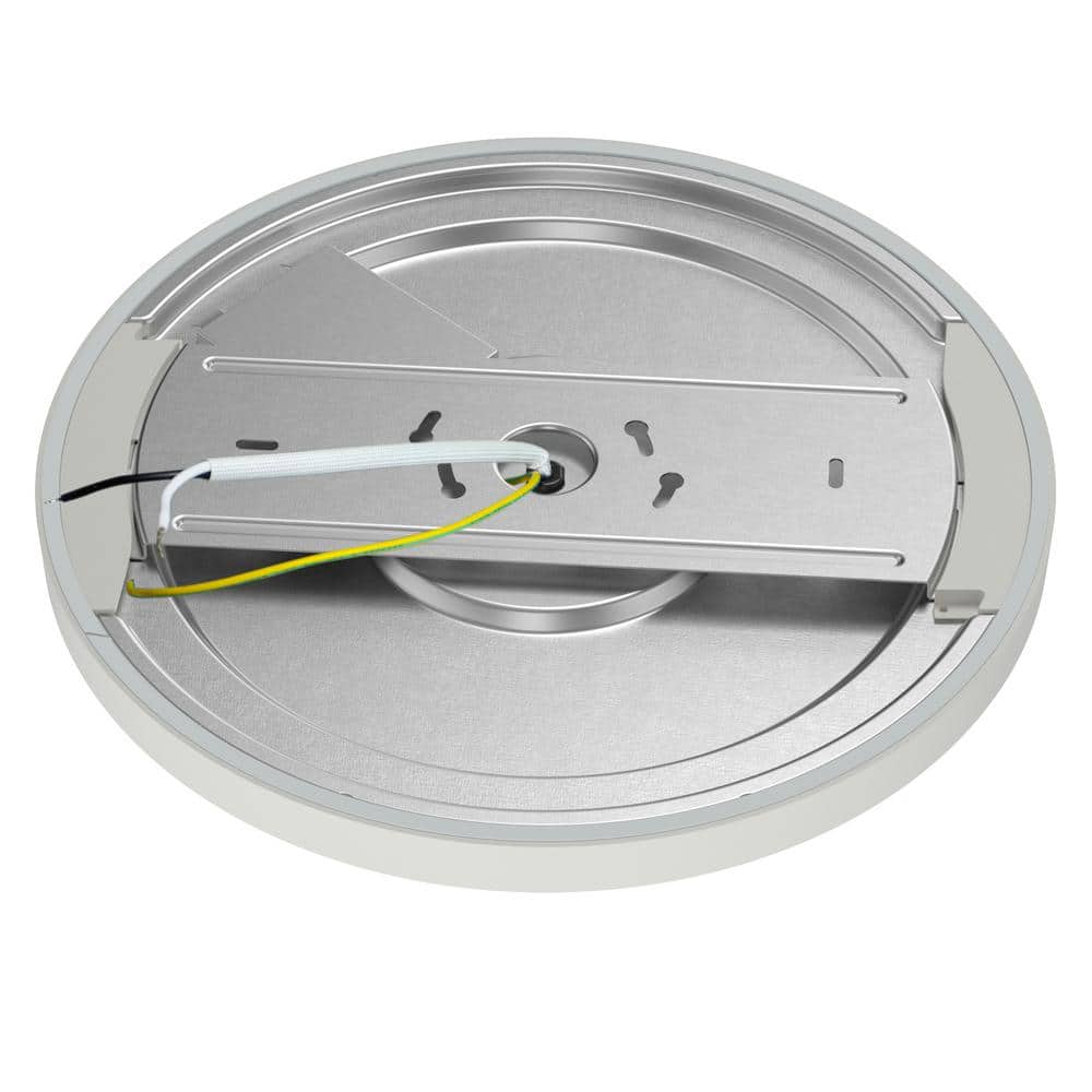 White Circular Integrated LED Flush Mount Ceiling Light