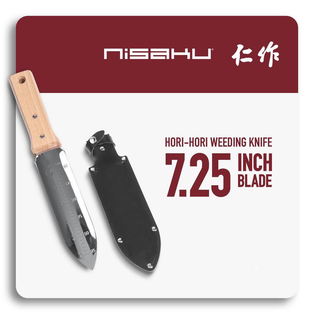 Nisaku 7.25 in. Blade Stainless Steel Weeding Knife NJP640 The Home Depot