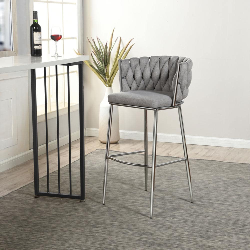Woven Silver Fabric Side Chair price history on PriceWatchPro