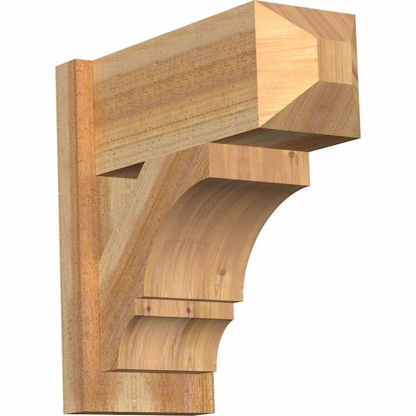 Ekena Millwork 8 in. x 18 in. x 18 in. Balboa Craftsman Rough Sawn Western Red Cedar Outlooker