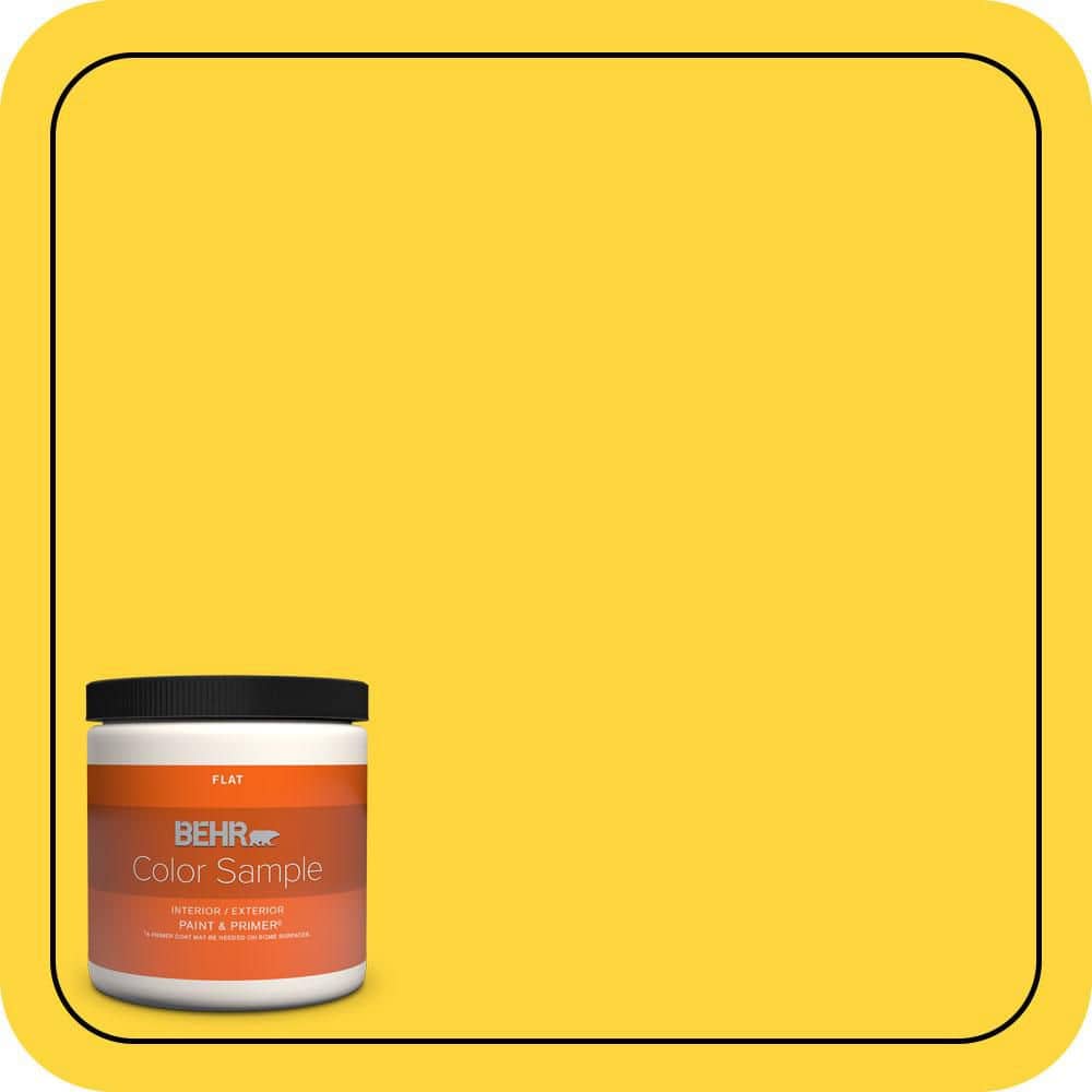 8 oz. #380B-6 Lemon Tart Flat Interior/Exterior Paint & Primer Color Sample price history on PriceWatchPro