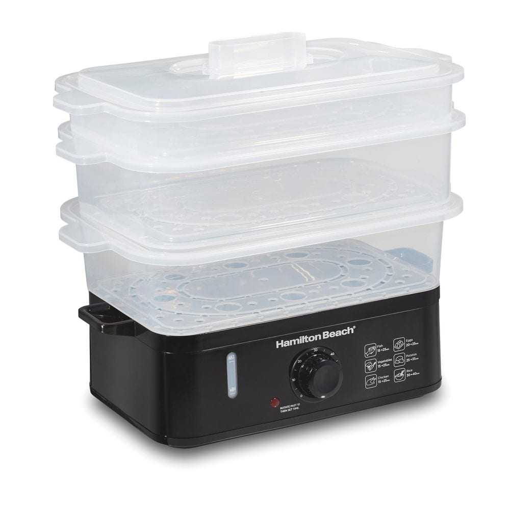 Hamilton Beach 38 Cup Black Food Steamer
