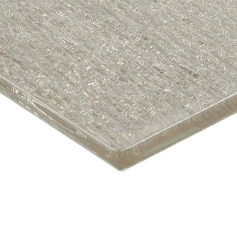 Salvatore Polished Gold Glass Subway Wall Tile 4-in x 8-in