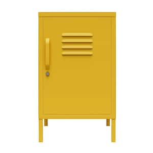 Systembuild Evolution Bonanza Metal Locker End Table, Mustard Yellow