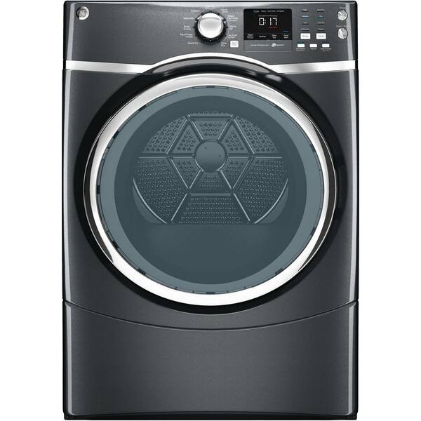 GE 7.5 cu. ft. Electric Dryer with Steam in Diamond Gray