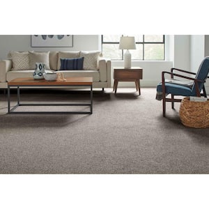 Falhurst  - Cobblestone - Gray 15 ft. 24 oz. Polyester Pattern Installed Carpet