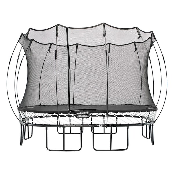 SPRINGFREE Kids 11 ft. Outdoor Large Square Trampoline with Enclosure