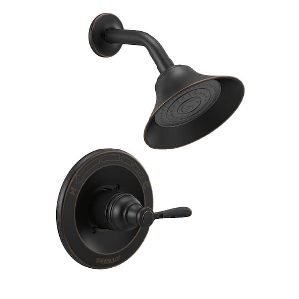 Peerless Elmhurst 1-Handle Wall Mount Shower Only Trim Kit in Oil Rubbed Bronze (Valve Not Included)