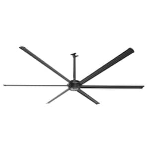 E-Series (E12), 12ft. Diameter, Indoor/Covered Outdoor, Stealth Black, 120V, 85 RPM, Industrial HVLS Ceiling Fan