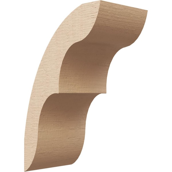 Ekena Millwork 5 in. x 12 in. x 8 in. Ozark Rough Cedar Woodgrain Timberthane Polyurethane Knee Brace, Primed