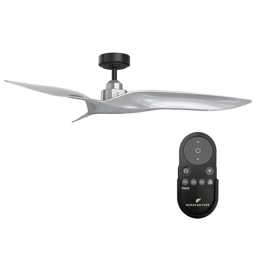 Aerofanture 52 in. Industrial Matte Silver Downrod Ceiling Fan with Remote Control, 6-Speeds and Reverse -  Parrot Uncle, AT52-02A-02-EG